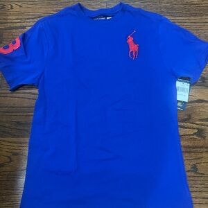 NWT Ralph Lauren Big Boys' Blue Big Pony Crew Neck T Shirt L 14-16